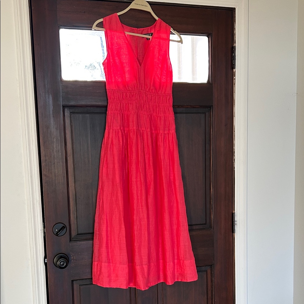 J Crew XXS Hyacinth V Neck Ramie Garden Rose